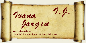 Ivona Jorgin vizit kartica